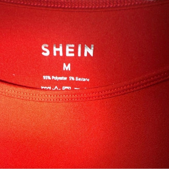 SHEIN Bold Red Long Sleeve Tee - Picture 2 of 3